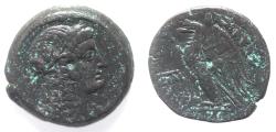 Ancient Coins - PTOLEMAIC KINGS of EGYPT. Ptolemy V or Ptolemy VI. 204-180 BC or 180-145 BC. Æ. ISIS