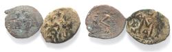 Ancient Coins - LOT OF TWO BYZANTINE AE FALS COINS