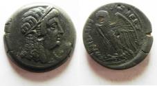 Ancient Coins - 	PTOLEMAIC EMPIRE. PTOLEMY V 205-180 BC . AE28 . WITH ISIS
