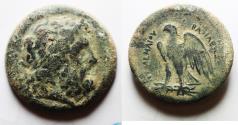 Ancient Coins - GREEK. Ptolemaic Kingdom. Ptolemy II Philadelphos (305-282 BC). AE diobol (30mm, 18.09g). Alexandria mint. Series 2D, c. 294-282 BC.