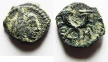 Ancient Coins - NABATAEA. Aretas IV. 9 BC-AD 40. Æ 14. Petra mint. DATED YEAR 10