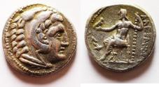 Ancient Coins - GREEK. Macedonian Kingdom. Alexander III the Great (336-323 BC). AR tetradrachm (26mm, 16.22g). Amphipolis mint. Struck c. 315-294 BC.