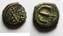 Ancient Coins - Justin II. 565-578. Æ 5 Nummi (Pentanummium) . Theoupolis (Antioch) mint.