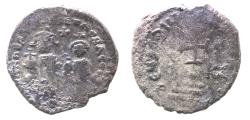 Ancient Coins - Byzantine Empire; Heraclius, with Heraclius Constantine. 610-641. AR Hexagram