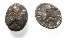 Ancient Coins - Kings of Persis. 2nd century BC. AR Obol