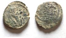 World Coins - ISLAMIC. Umayyad Caliphate. Arab-Byzantine series. AE fals . Damascus Mint