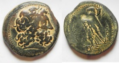 Ancient Coins - GREEK. Ptolemaic Kings. Ptolemy II Philadelphos (285-246 BC). AE diobol (32mm, 22.69g). Ake-Ptolemais mint.