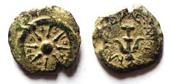 Ancient Coins - Judaea, Alexander Jannaeus, 103-76 BC, AE Prutah (Biblical Widow's Mites).