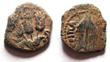 Ancient Coins - JUDAEA, Herodians. Agrippa I. 37-43 CE. AE Prutah .Jerusalem mint.