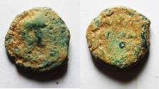 Ancient Coins - ARABIA. PETRA. ANTONINUS PIUS AE 14. AS FOUND