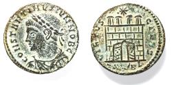 Ancient Coins - CONSTANTIUS II AE FOLLIS. OPEN DOORS CAMP GATE