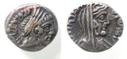 Ancient Coins - Arabia. Nabataean Kings. Malichus II (AD 40-70) AR sela (14mm, 2.39g). Petra mint. Dated year 7 (AD 46/7).