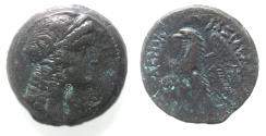 Ancient Coins - PTOLEMAIC KINGS of EGYPT. Ptolemy V or Ptolemy VI. 204-180 BC or 180-145 BC. Æ. ISIS