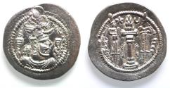 Ancient Coins - Sasanian Kingdom, Peroz I, 458-471 AD. AR drachm