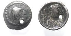 Ancient Coins - South Arabia. Himyarites. Uncertain ruler (c. AD 175-215). AR fraction (9mm, 0.38g). Raydan mint.