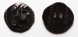 Ancient Coins - Baktria Graeco-Bactrian Kings Eukratides I Megas 170-145 B.C. AR OBOL
