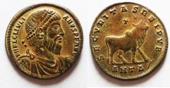 Ancient Coins - Julian II. AD 360-363. Æ Double Maiorina . Antioch mint. Bull