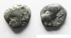 Ancient Coins - ARABIA, Southern. Saba'. Late 4th–mid 2nd centuries BC. AR tmrt – Quarter Unit