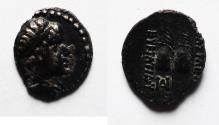 Ancient Coins - Baktria Graeco-Bactrian Kings Eukratides I Megas 170-145 B.C. AR OBOL