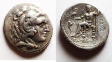 Ancient Coins - GREEK. Macedonian Kingdom. Alexander III the Great (336-323 BC). AR tetradrachm (28 mm, 17.00g). Corinth.