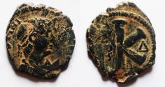 Ancient Coins - Justin I . Æ HALF FOLLIS