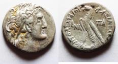 Ancient Coins - GREEK. Ptolemaic Kingdom. Ptolemy VIII Euergetes II (145-116 BC). AR tetradrachm (26mm, 13.32). Alexandreia mint. Struck in regnal year 51 (120/19 BC).