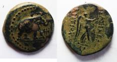 Ancient Coins - Seleukid Empire. Antiochos IV Epiphanes (175-164 BC). AE 24mm, 7.85g. Ekbatana mint.