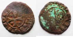 World Coins - CRUSADERS, Latin Kingdom of Jerusalem. Henry of Champagne. 1192-1197. Æ Pougeoise