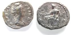 Ancient Coins - ROMAN IMPERIAL. FAUSTINA I  SILVER DENARIUS