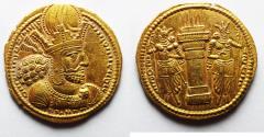 Ancient Coins - EXCEPTIONAL QUALITY: Sasanian Empire. Shapur I (AD 241-272). AV dinar (22mm, 7.73g). Mint I ("Ctesiphon”). Phase II, c. AD 260-272.