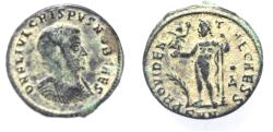 Ancient Coins - BEAUTIFUL AS FOUND. CRISPUS AE FOLLIS
