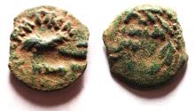 Ancient Coins - Judaea. Roman Procurators. Antonius Felix (AD 52-59) under Claudius Æ Prutah