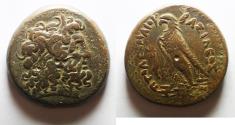 Ancient Coins - 40MM : PTOLEMAIC KINGDOM. Ptolemy IV Philopator (225-205 BC). AE drachm.