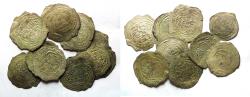 World Coins - ISLAMIC . LOT OF 10. SILVER DIRHAMS FROM YEMEN.