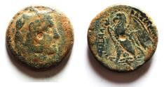 Ancient Coins - AS FOUND: ORIGINAL DESERT PATINA. PTOLEMY II AE 23. ALEXANDRIA MINT. ALEXANDER THE GREAT'S HEAD