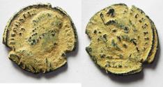 Ancient Coins - 	CONSTANTIUS II AE 3 . ORIGINAL DESERT PATINA
