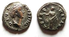 Ancient Coins - Roman Imperial. FAUSTINA Sr. AR denarius