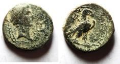 Ancient Coins - Phrygia. Amorium under Augustus (27 BC-AD 14). AE assarion (19 mm, 6.1 2g), Alexandros, son of Kallipos, magistrate.