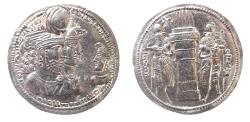 Ancient Coins - SASANIAN KINGS. Vahrām (Bahram) II, with Queen and Prince 4. AD 276-293. AR Drachm
