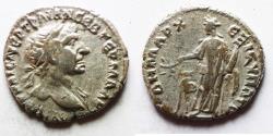 Ancient Coins - Arabia. Petra or Bostra Mint. Trajan 98 - 117 A.D. Silver Drachm