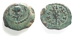 Ancient Coins - JUDAEA, Herodians. Herod I (the Great). 40-4 BCE. ae double purdah