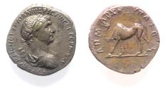 Ancient Coins - ARABIA. PETRA OR BOSTRA. TRAJAN SILVER DRACHM. CAMEL