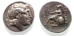 Ancient Coins - Kings of Thrace. Lysimachos (305-281 BC). AR tetradrachm (30 mm, 16.81g). Kalchedon mint. Struck ca. 260-223 BC.