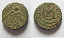 Ancient Coins - Very Rare: ISLAMIC. Umayyad Caliphate. Time of Abd al-Malik (AH 65-86 / AD 685-705) AE fals 
