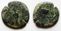 Ancient Coins - JUDAEA, Jewish War. 66-70 CE. Æ Eighth Shekel .