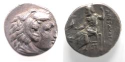 Ancient Coins - Kings of Macedon. Alexander III the Great (336-323 BC). AR drachm (17mm, 4.06g). Uncertain mint.