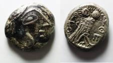 Ancient Coins - Northwest Arabia. Lihyan(?). Imitating Athens. AR tetradrachm (23mm, 13.15g). Struck c. 2nd-1st century BC.