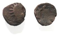 Ancient Coins - Arabia Felix. Hadhramawt. First century BC-first century AD. Cast AE 12mm, 2.04g. Shaqar mint.