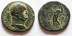 Ancient Coins - Judaea. Herodian Dynasty. Agrippa II with Vespasian (AD 69-79).  AE 28mm, 13.70g. Tiberias mint. Struck in year 14 of the second era of Agrippa II (AD 73/4).
