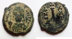 Ancient Coins - Justinian I. 527-565. Æ Decanummium